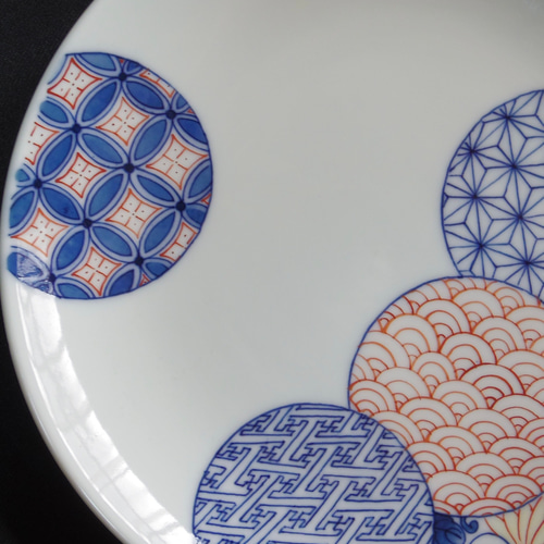 色鍋島「丸に吉祥文」六寸皿～伊万里焼 中皿 市川光山 通販