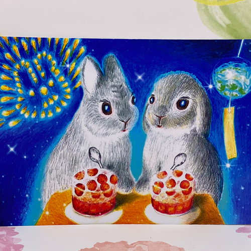 サマーSALE[うさぎの夏っぽいポストカードを集めました]ポスト