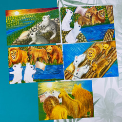ミニ絵本[勇者うさぎの冒険]完成版　ポストカード12枚セット 8枚目の画像