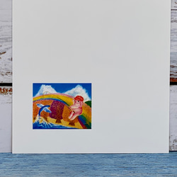 うさぎと虹と飛び魚　同柄ポストカード4枚セット 5枚目の画像