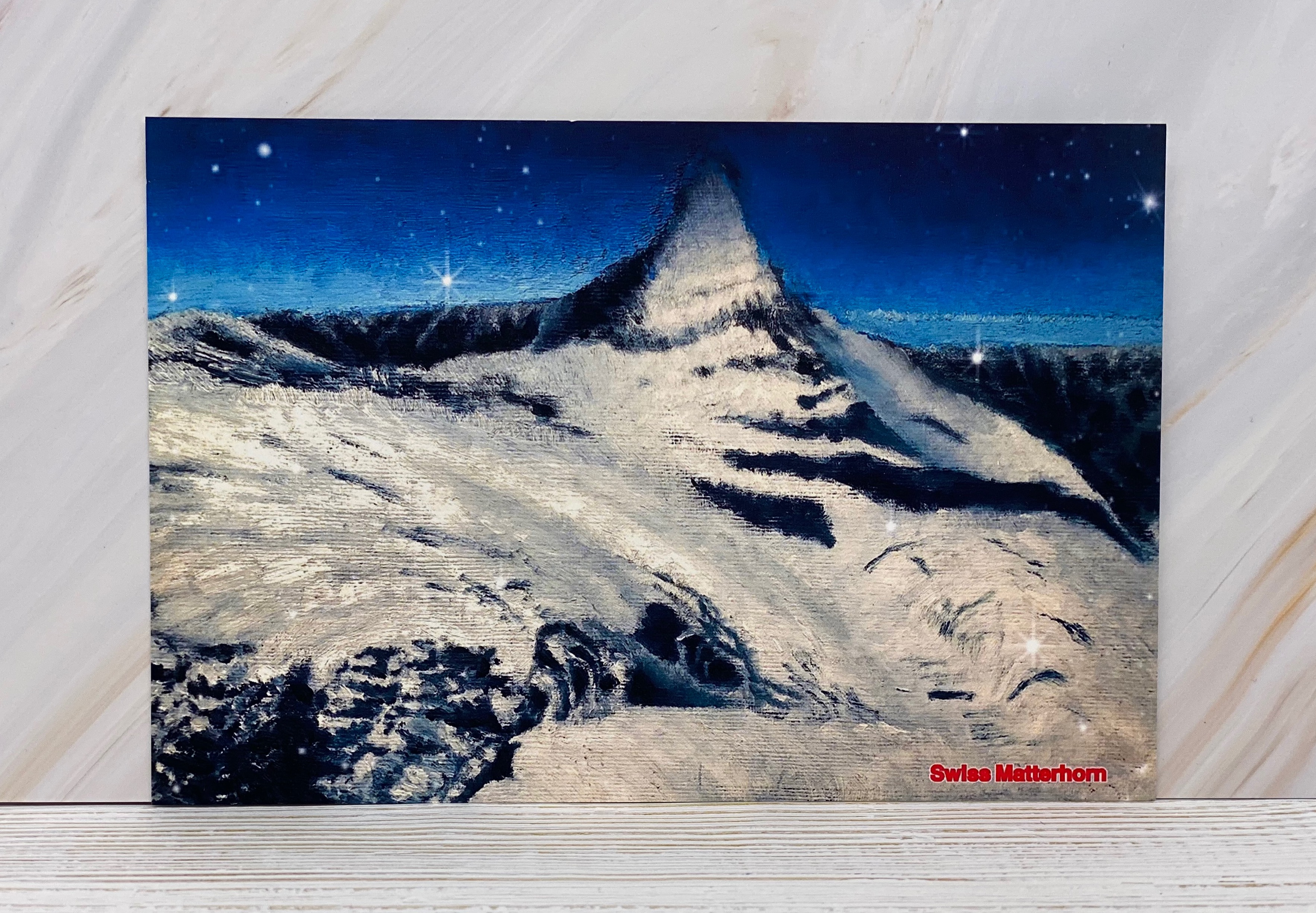 立体絵画の「冬のマッターホルン」(3D 絵画） 立体絵画の「冬のマッターホルン」(3D 絵画） 絵画