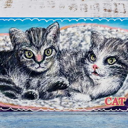 猫のポストカード　子猫ちゃん達　同柄ポストカード4枚セット 1枚目の画像