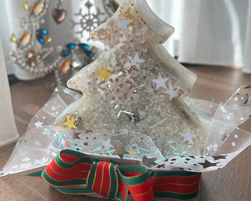 【菜々美ママさん】クリスマスツリーと雪だるまちゃんのオルゴナイトセット☆ Amazon.co.jp: クリスマスデコレーション雪だるま飾り、雪だるま