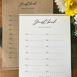 ゲストブック　芳名帳　シンプル 1枚目の画像