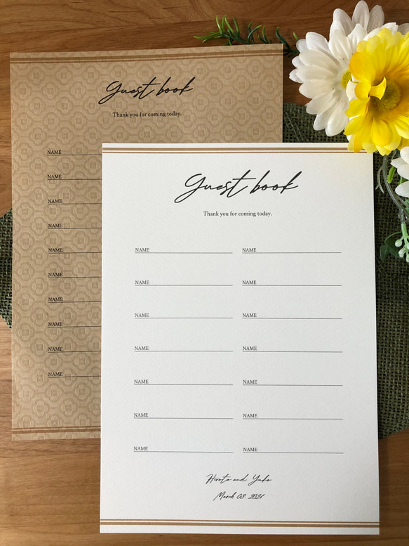 ゲストブック　芳名帳　シンプル 1枚目の画像