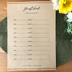 ゲストブック　芳名帳　シンプル 2枚目の画像