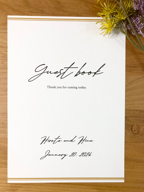 ゲストブック　芳名帳　シンプル 4枚目の画像