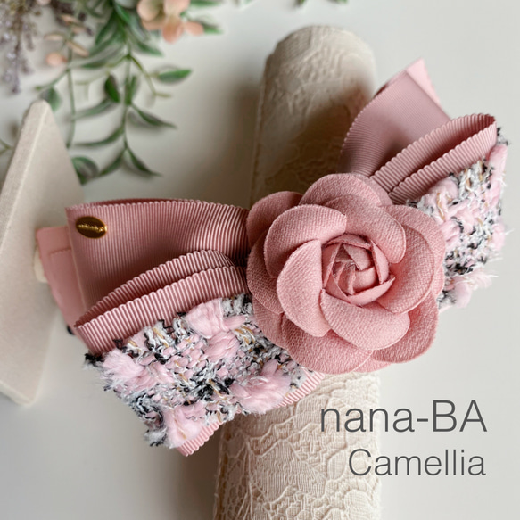 nana-BA Camellia bananaclip ピンク　髪しっかりまとまる13LLバナナクリップ 1枚目の画像