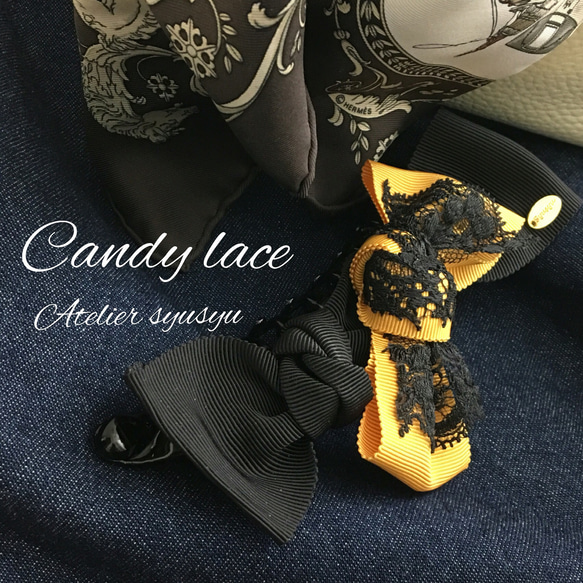 バナナクリップ Candy lace イエロー 3枚目の画像