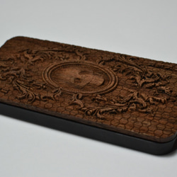 【３D彫刻】iphone5 5S　ケース Engraved Skull 1枚目の画像