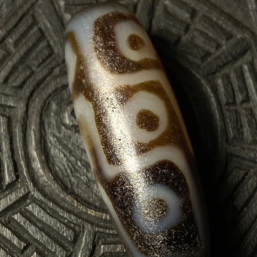 希少　馬蹄痕紋天珠・龍六眼天珠と9mmブラックマイカーのブレスレット⭐️⭐️ 希少 馬蹄痕紋天珠・龍六眼天珠と9mmブラックマイカーのブレスレット