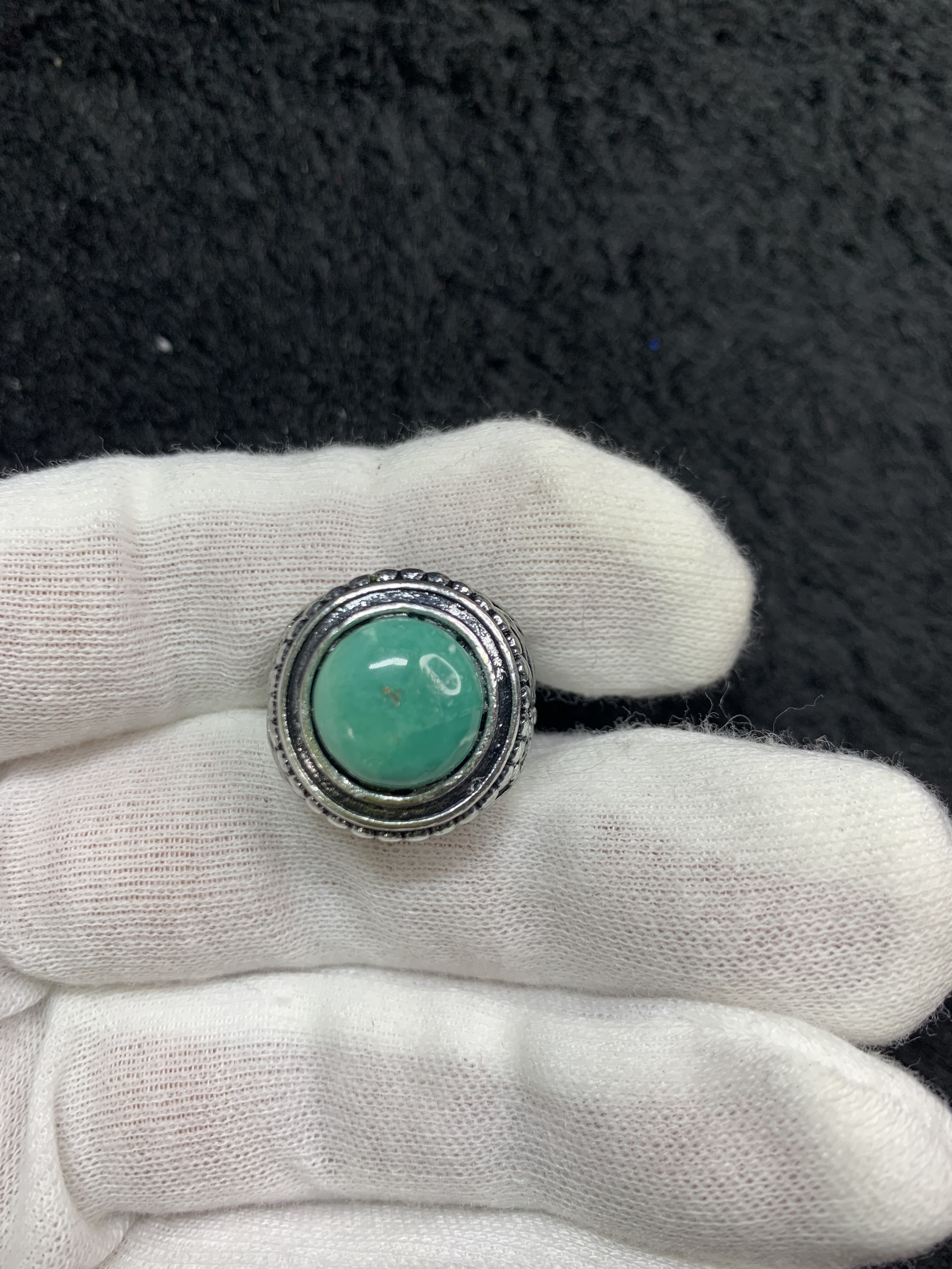 天然石無処理トルコ石/ターコイズ リング1111/8g