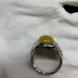 天然蜜蝋琥珀指輪13821764/8.6g 2枚目の画像
