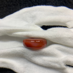 天然石南紅瑪瑙平安ボタン/ドーナツ型2043773/4.5g 5枚目の画像