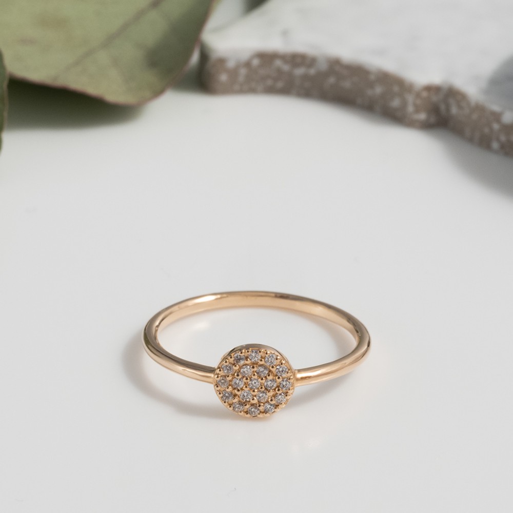 SV925 パヴェ サークル リング スモール(K18GP)