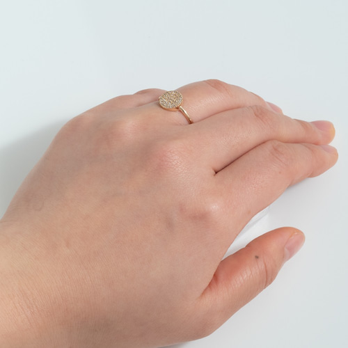 ル*ー様 K10YG パヴェ リング 楽天市場】マルチストーン パヴェ リング K10 10k K18 18k イエロー