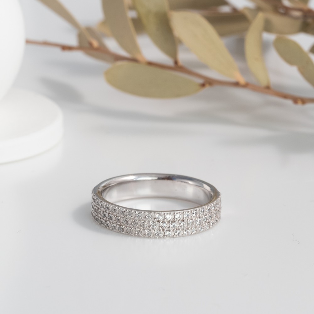 SV925 パヴェ ストレート リング スモール(RH)