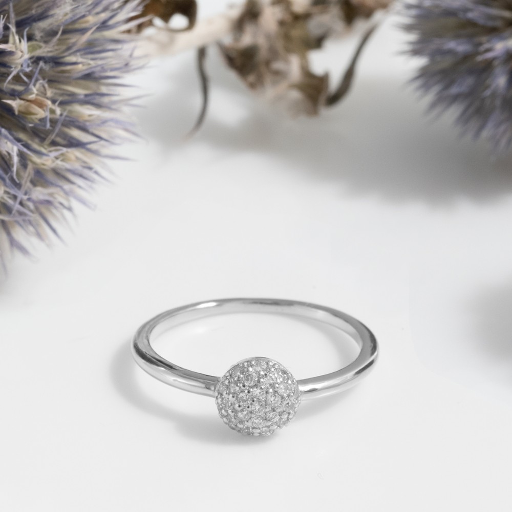 SV925  パヴェ カボション リング (RH)