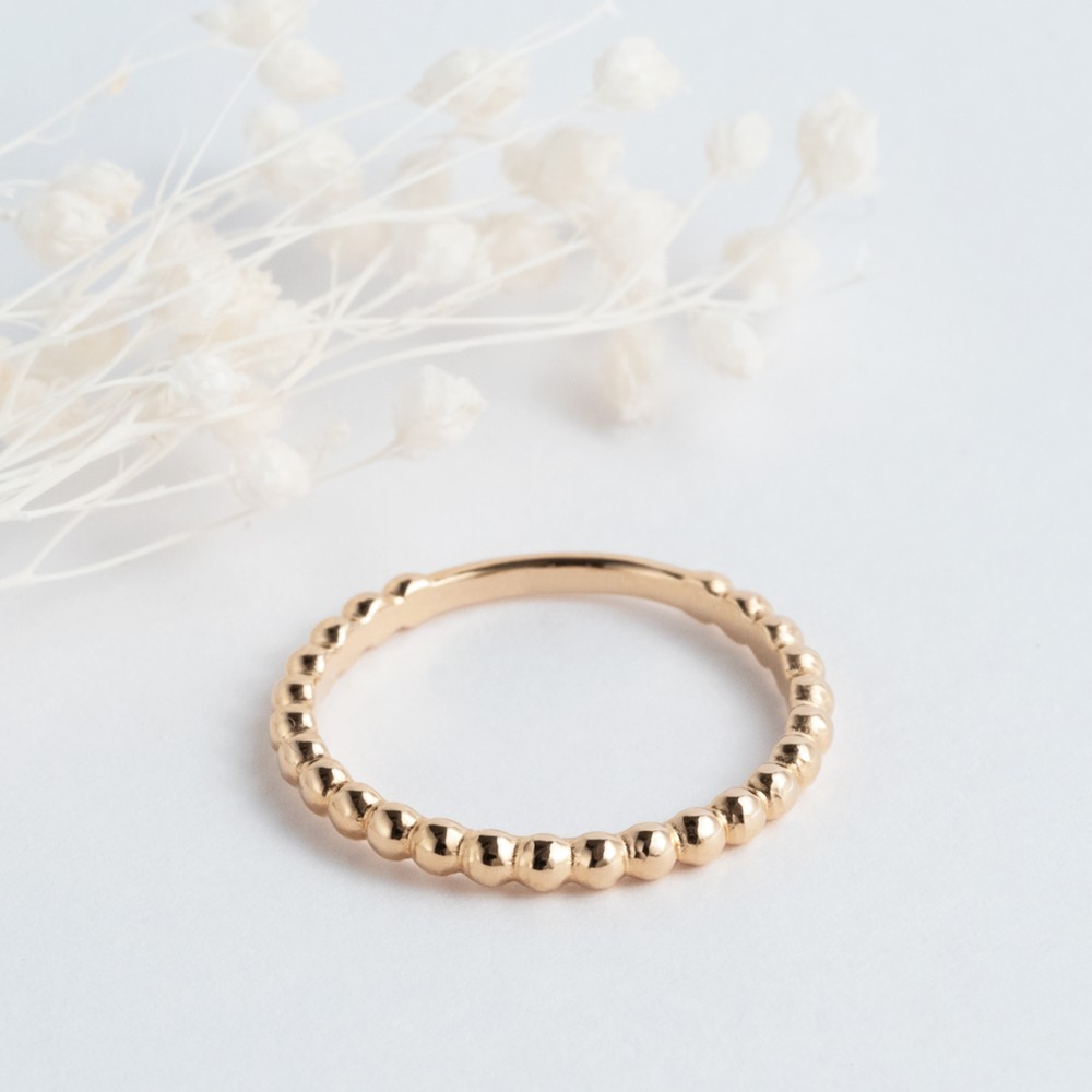 SV925(K18GP) ボンボン リング / メタロ