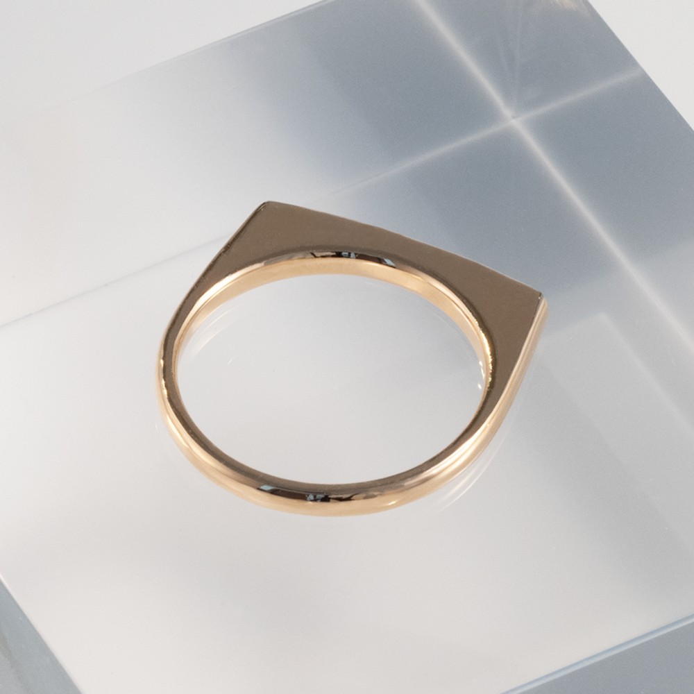 SV925(K18GP) ストレート リング / シグネット