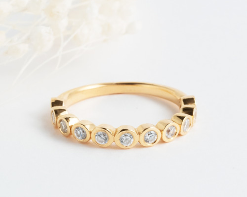 K10YG ハーフエタニティ リング 指輪・リング MoTo 通販 11515387