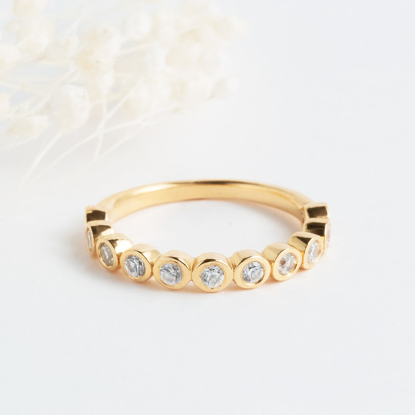 K10YG ハーフエタニティ リング 指輪・リング MoTo 通販 11515387