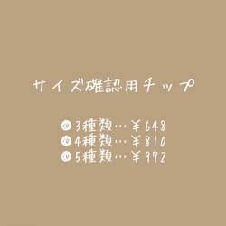 ≪送料無料≫サイズ確認用チップ ◇全5種のうち3〜5種類をご希望の方はこちらから◇ 1枚目の画像