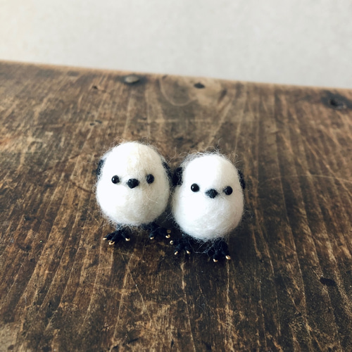 羊毛フェルトシマエナガ の置物 4羽セット 【公式通販】