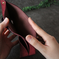 【受注生産】小さな財布　ボルドー【プエブロ】 6枚目の画像