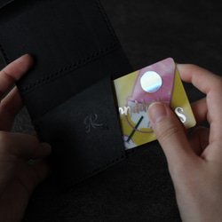【プエブロ】スリムな財布【黒】薄さ15mm 4枚目の画像