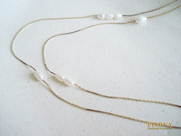 淡水珍珠的長項鍊點¯x平掉鏈 第4張的照片