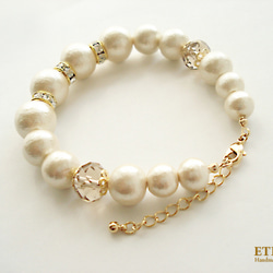 ビーズブレスレット No.132 ブルーサファイア トルマリン パール ビーズブレスレット No.132 ブルーサファイア トルマリン 天然石