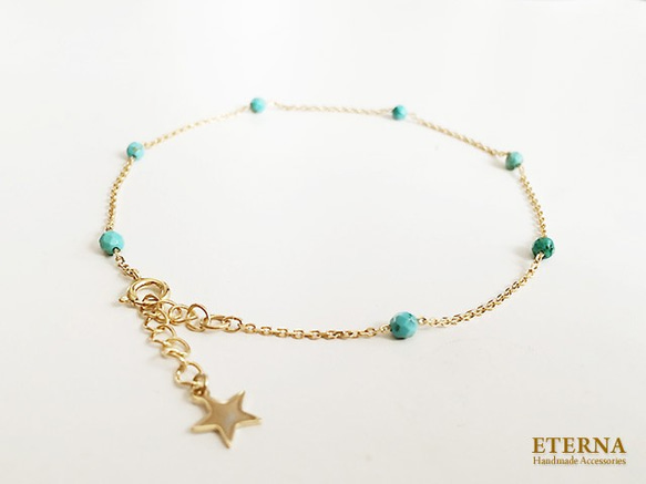 stabilized turquoise anklet 第3張的照片