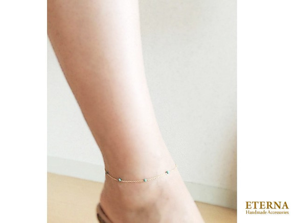 stabilized turquoise anklet 第5張的照片