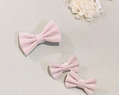 ハンドメイドヘアゴム フレンチコーデュロイ C&Sフレンチコーデュロイ、ハンドメイド、ヘアクリップ ♡ベビー