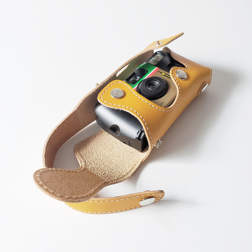 フィルムカメラ 写ルンです 専用 革 ケース レザー ファッション