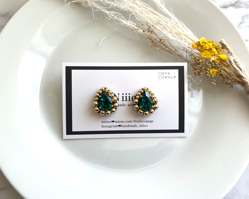 【397】スワロフスキービーズのピアス／イヤリング 0_cf97beabf12a2a2ac8668d0a5ca5