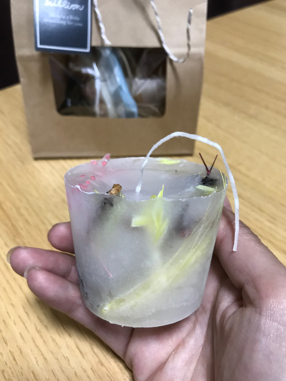 3D ボタニカルキャンドルレモンの香り 2枚目の画像