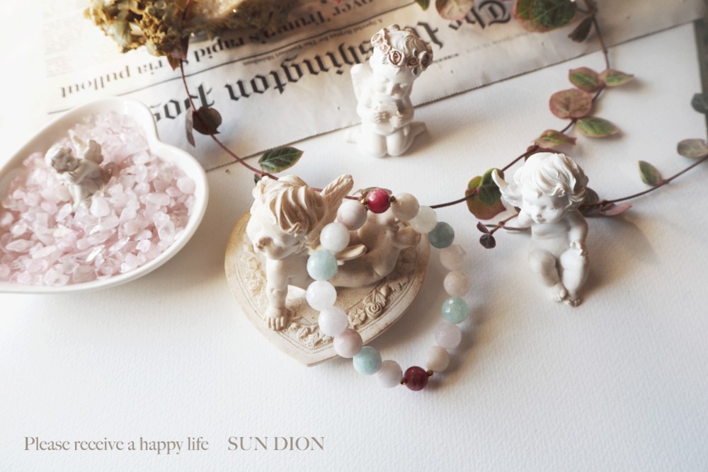 強力な恋愛のお守りべリル＆インペリアルロードナイト天然石ブレス 9,477円