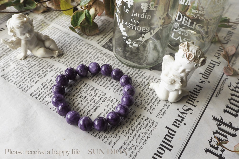 世界三大ヒーリングストーンチャロアイト天然石ブレス