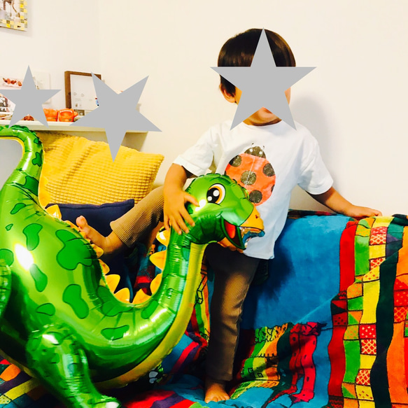 名前入れできます！　3D✨　恐竜バルーン　恐竜　男の子　誕生日　記念日 2枚目の画像