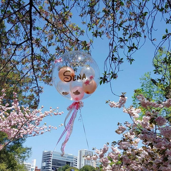 ヘリウムガス入り✨　バルーンinバルーン　結婚式　誕生日　記念日　ウェディング 3枚目の画像