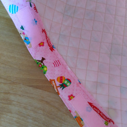 【 在庫限り】うさぎ&くま♡ピンクドットが可愛い♡防災頭巾カバー 4枚目の画像