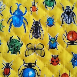 ◆33×33サイズ    昆虫たくさん⋆°｡✩座布団タイプの防災頭巾カバー 7枚目の画像