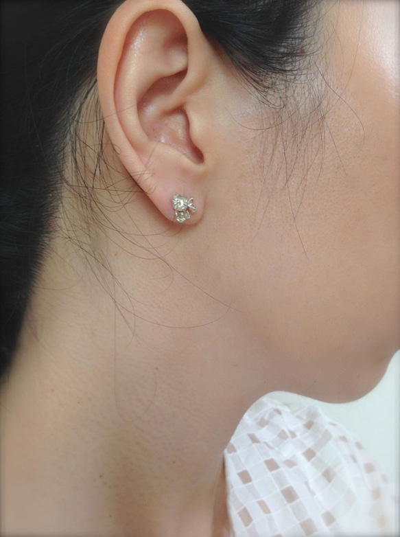 アジサイピアス Hydrangea Earrings 4枚目の画像