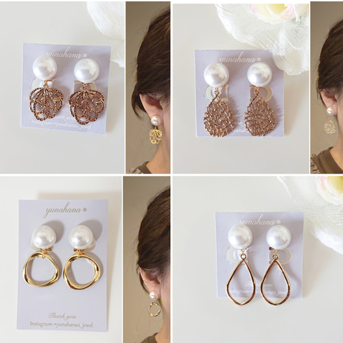 パールサークルブローチ フォーマルにもカジュアルにも 高品質台座 枠