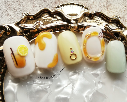 はちみつれもん様ご確認用☆オーダーネイルチップ はちみつネイル ネイルチップ（つけ爪） whimsical madhatter