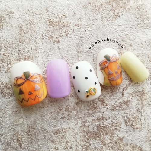 サイズオーダー無料♡036ネイルチップ♡匿名配送料込♡ハロウィン