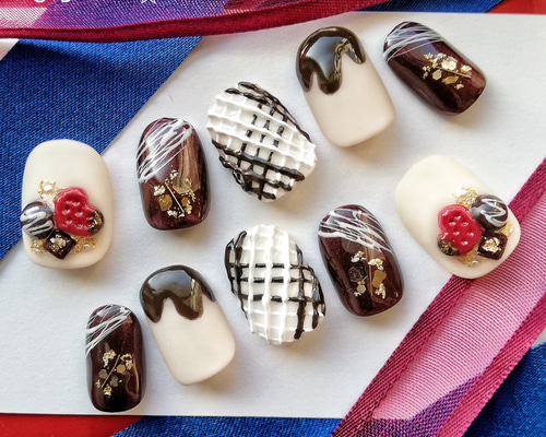 とろ～り♡チョコネイル【注文時サイズ必須です♡】【vol.9】 ネイル