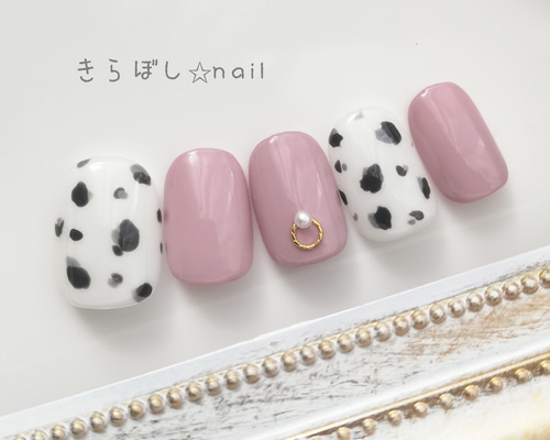 sale】ダルメシアンネイル【注文時サイズ必須です♡ ネイル